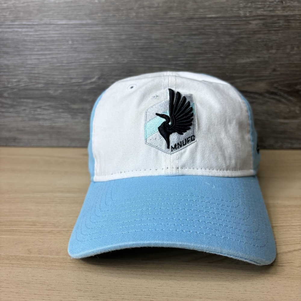 Minnesota United FC Hat Cap Strap Back Mens Powder Blue White MLS Soccer New Era